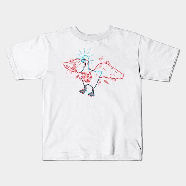 GOOSE GAME ANAGLYPH Kids T-Shirt by neilss1